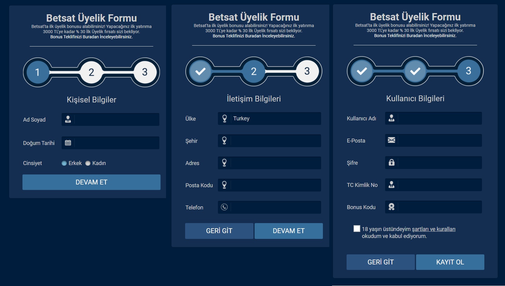 Betsat'a nasıl kayıt olunur